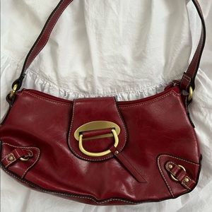 Cherry Red Baguette Bag